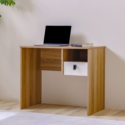 Sacramento Study Desk W/ Drawer - Beige / Oak