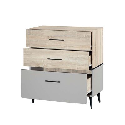 Fusion 3-Drawer Kids Dresser - Sonoma Oak/Light Grey - With 2-Year Warranty