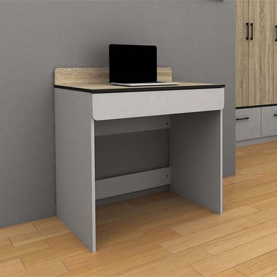 Fusion 1-Drawer Study Desk - Sonoma Oak/Light Grey - With 2-Year Warranty 