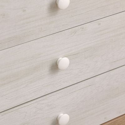 Kelly 3 Drawers Young Dresser-White Ash+Sonoma Oak