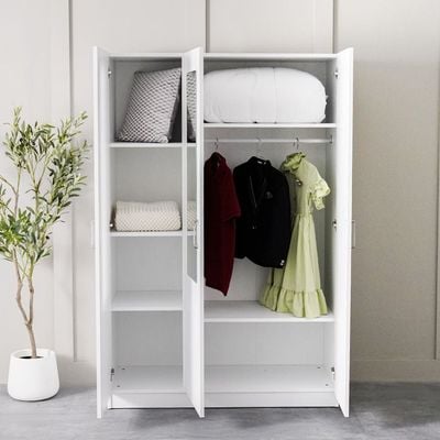 Astoria 3-Door Wardrobe - White - With 2-Year Warranty