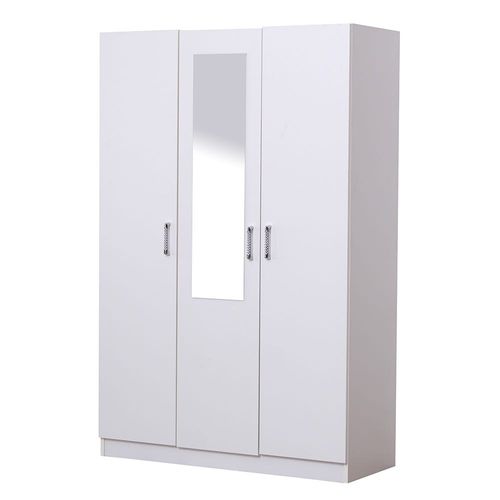 خزانة ملابس أستوريا 3 أبواب - أبيض - مع ضمان لمدة عامين