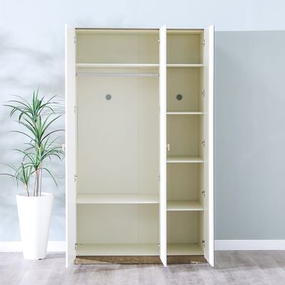 Eliza 3-Door Wardrobe - White - With 2-Year Warranty