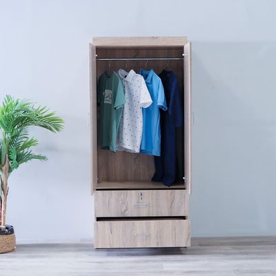 Sante 2 Door + 2 Drawer Wardrobe - Sonoma Oak