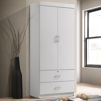 Sante 2 Door + 2 Drawer Wardrobe - White