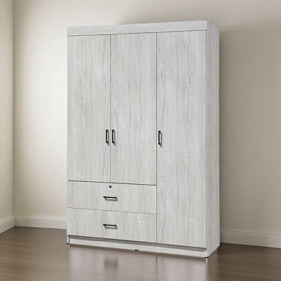 Selva 3 Door + 2 Drawer Wardrobe - White Oak