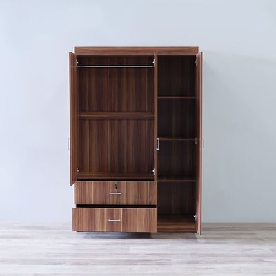 Selva 3 Door + 2 Drawer Wardrobe - Cherry