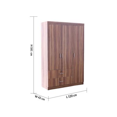 Selva 3 Door + 2 Drawer Wardrobe - Cherry