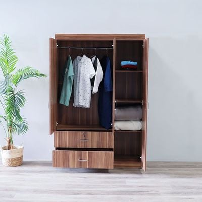 Selva 3 Door + 2 Drawer Wardrobe - Cherry