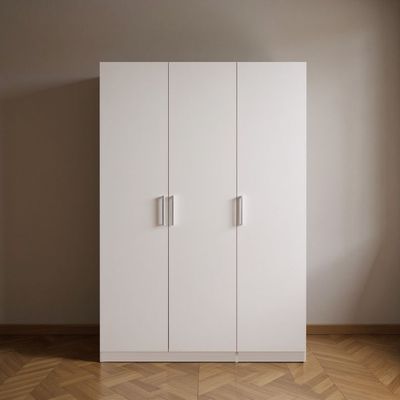 Thomas / New Allano/Kensley 3 Door Wardrobe w/ Mirror inside- White