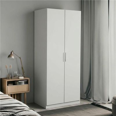 Thomas / New Allano/Kensley 2 Door Wardrobe w/ Mirror inside - White