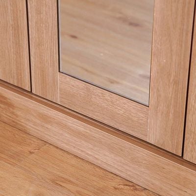 Zirco 3-Door Wardrobe - Brown Oak - With 2-Year Warranty