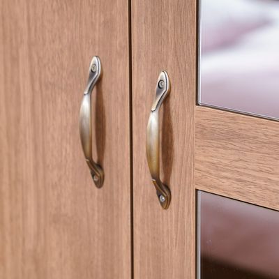 Zirco 3-Door Wardrobe - Brown Oak - With 2-Year Warranty