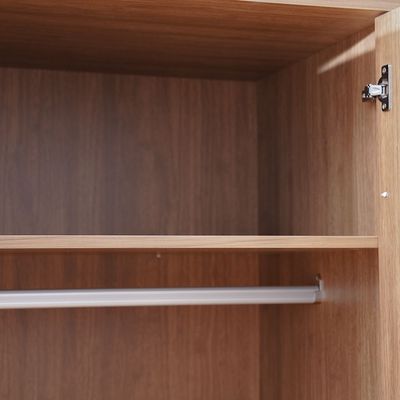 Zirco 3-Door Wardrobe - Brown Oak - With 2-Year Warranty