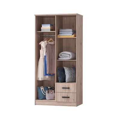 Raymond 2-Door Wardrobe With 1 Mirror - Summer Oak - With 2-Year Warranty