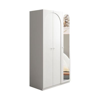 Calm 3 Door Wardrobe w/Mirror -White