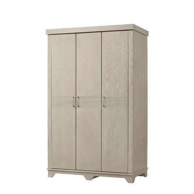 Ryan 3-Door Wardrobe Solid Wood - Antique Grey Ash Veneer - With 2-Year Warranty