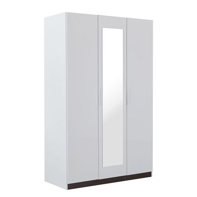 Sparkle 3 Door Wardrobe With 1 Mirror-HG White