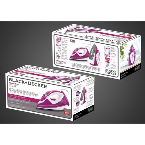 Black & Decker 2400W MPP+ Steam Iron with Auto Shutoff and Ceramic Soleplate