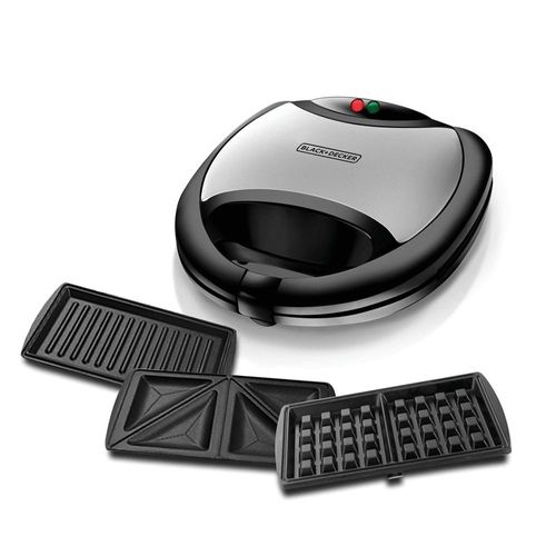 Black & Decker 2 slice Multiplate Sandwich + Grill + Waffle maker
