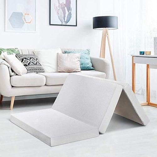 Medicated Quilted Folding Mattress White Single.