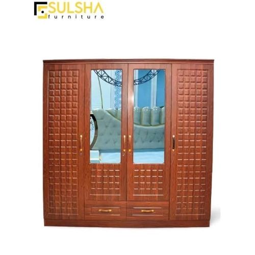 4 Door Wooden Wardrobe Cabinet Cupboard Engineered Wood Perfect Modern Stylish Heavy Duty