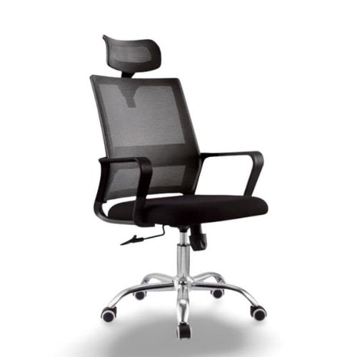Premium Office Chair Ergonomic Designed Desk Chair Super Comfortable Mid Back Adjustable Wide Seat Mesh Chair With Head Rest Black