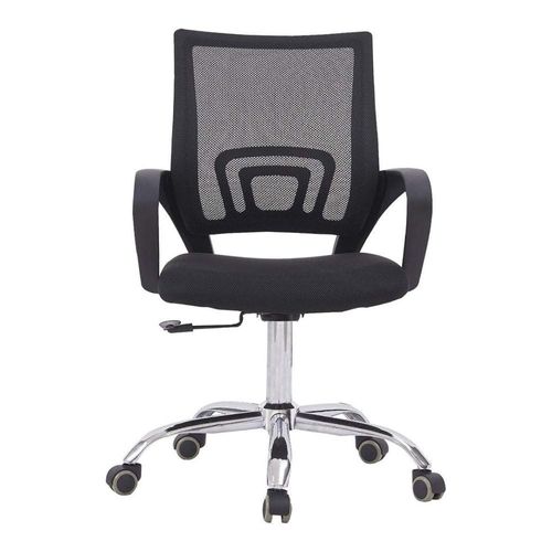 5 Piece Premium Office Chair Ergonomic Designed Desk Chair Mid Back Adjustable Wide Seat Mesh Chair Black