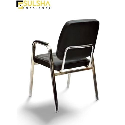 كرسي زائر جلدي بتصميم حديث مع إطار معدني فولاذي كرسي غرفة الانتظار للمكتب المنزلي وكرسي المستشفى Sul0408