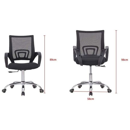 Swivel Lift High Mesh Chair Black