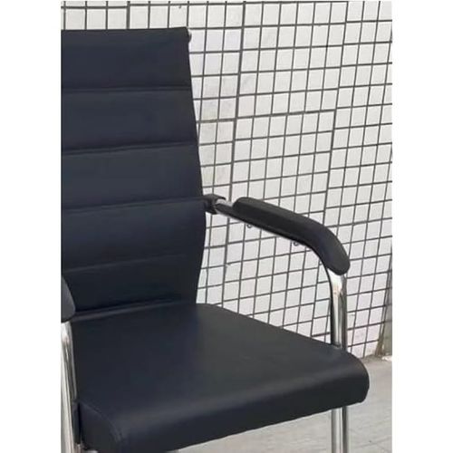 Frame visitor chair for office, Hospital, school etc. with steel frame &amp; faux leather on armrest, sit &amp; back,