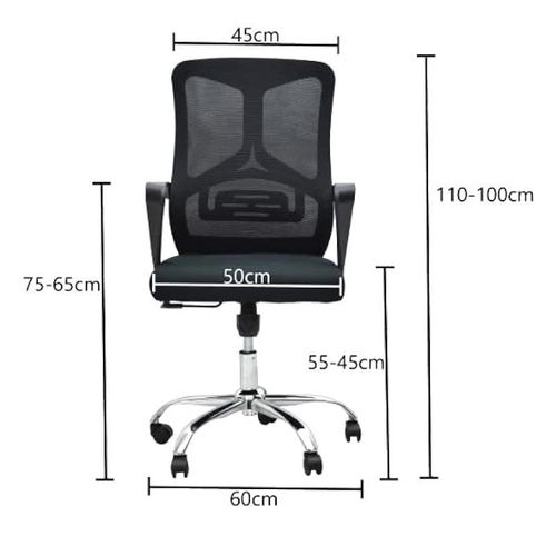 SULSHA Office Chair Premium Ergonomic Designed Desk Chair Mid Back Adjustable Wide Seat Mesh Chair Black
