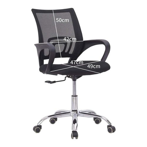 Premium Office Chair Ergonomic Designed Desk Chair Mid Back Adjustable Wide Seat Mesh Chair Black