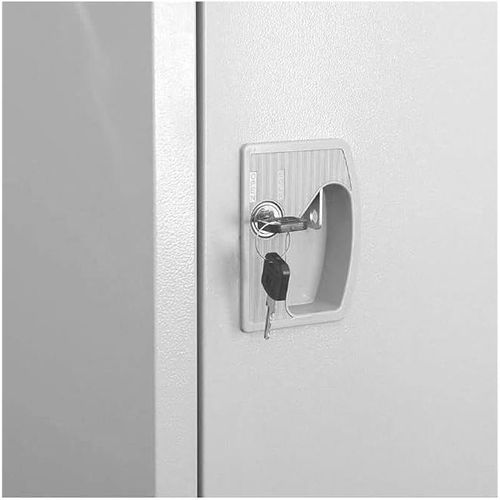 Sulsha Steel Locker Cabinet 2-Door File Storage Box Locker With Keys For Home, Office, School, Halls, Workplaces, Hospitals, Gyms, Factories, Bank, Money Locker Cabinet