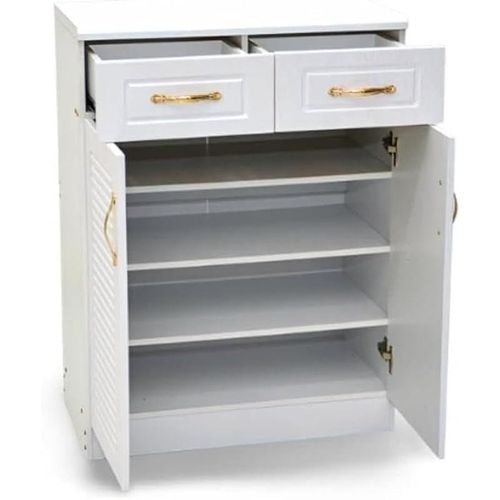 Household Large Capacity Storage Wooden Shoe Cabinet Rack with Drawers