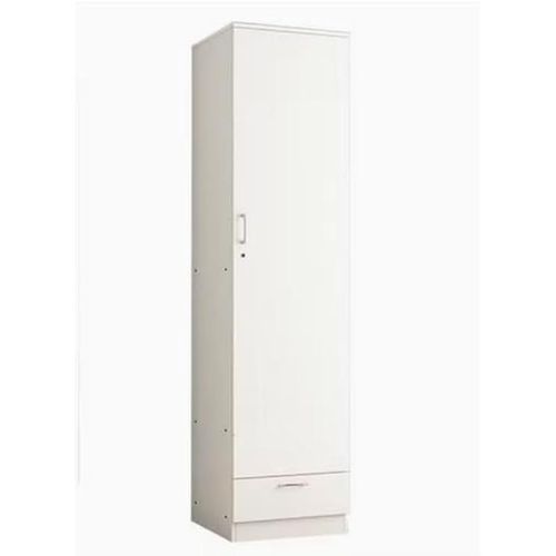 one Door Wooden Wardrobe Cabinet Cupboard With Drawer Lock Keys White