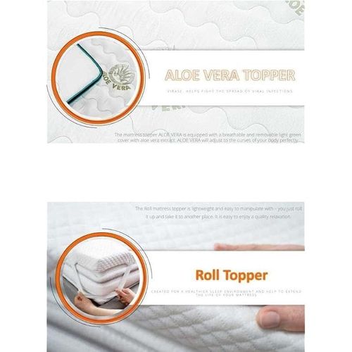 ALOE VERA Anti-Allergic Premium Quality Super Soft Memory Foam Topper Single Size 90x190x5Cm