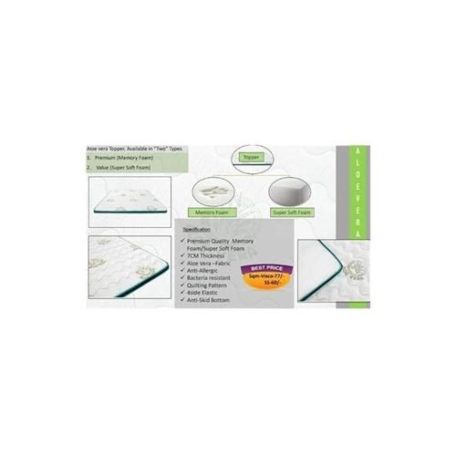 ALOE VERA Anti-Allergic Premium Quality Super Soft Memory Foam Topper Double Size 120x200x5CM