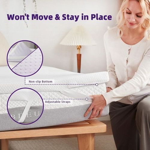 Sulsha Visco Premium Luxurious Memory Mattress Topper with Removable Velour Cover Premium Memory Foam (150X190X6)