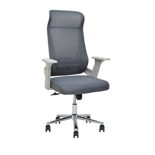 Ergonomic Office Chair GREY for Home Executive Computer Chair Wide Seat With Large Headrest Modern Desk Chair Lumbar Support Adjustable Armrests 