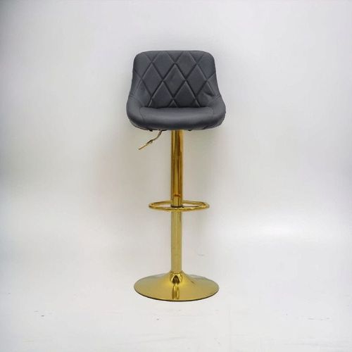 Premium Black Pu Leather Bar Stools, Adjustable Counter Height Swivel Barstools with Low Back with footrest, and Swivel 360 with Premium Gold Base for Kitchen, Island, Pub, Dining Room, Bar, Cafe, Set of 2 pieces