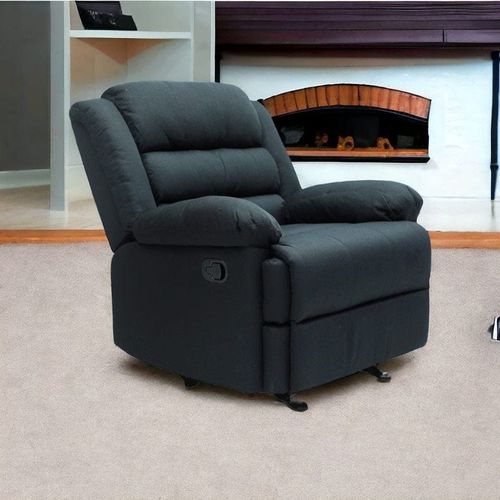 Recliner sofa, Recliner Chair, Rocking sofa with footrest, Comfortable & Durable BLACK Color