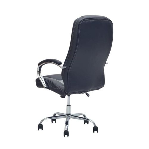  Office Chair Computer Desk Chair PU Leather Steel Structure Smooth lumbar support with adjustable Height BLACK/GREY