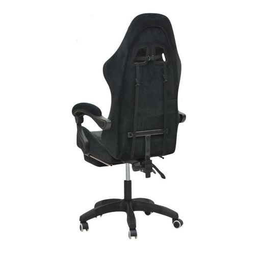 Racing Gaming Chair, Adjustable Office Chair With Footrest, Ergonomic Design, Computer Chair, Desk Chair Tilt Mechanism, Headrest, Lumbar Support, 150 Kg Weight Capacity, BLACK