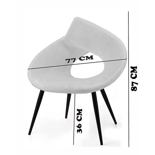Angela Lock Round Chair With Central Hole - Green