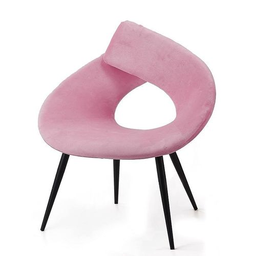 Angela Lock Round Chair With Central Hole - Pink