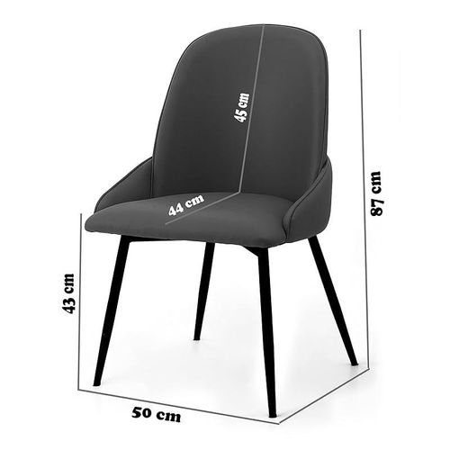 Angela Leather Dining Room Chair - Blue
