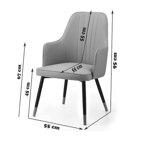 Angela PU Leather High Back Dining Chair, Big - Green