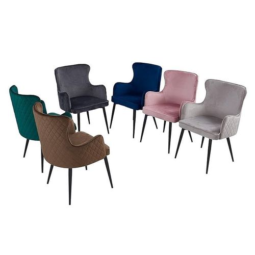 Angela Luxury Leisure Spanish Golden And Legs Dining Chair - Pink
