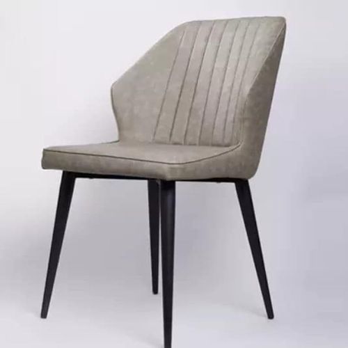 Angela Soft PU Curved Design Leather Leisure Chair - Beige